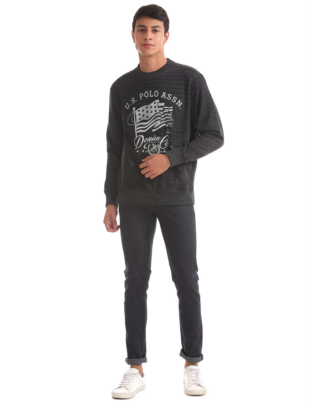 U.S. Polo Assn. Men Printed Casual Wear Sweatshirt
